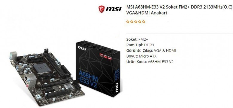 MSI A68HM-E33 V2