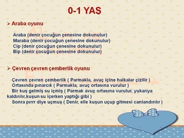0-1 Yaş arası evde oynanabilecek 2 kişilik oyun