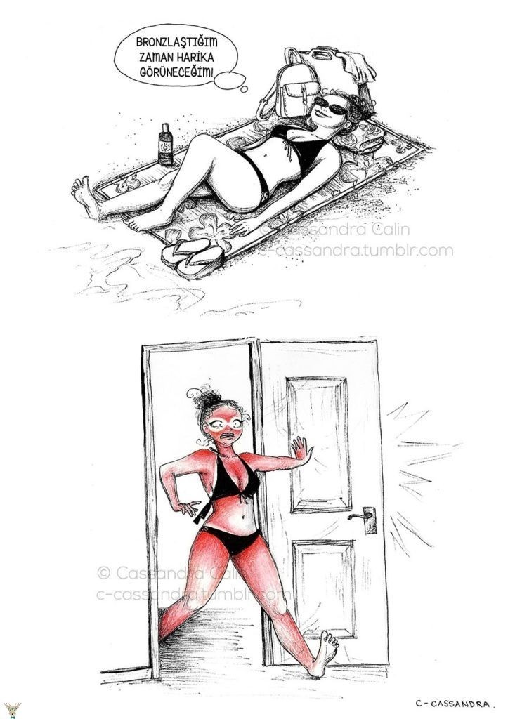 Bronzluğun yerini yanıkları alır...