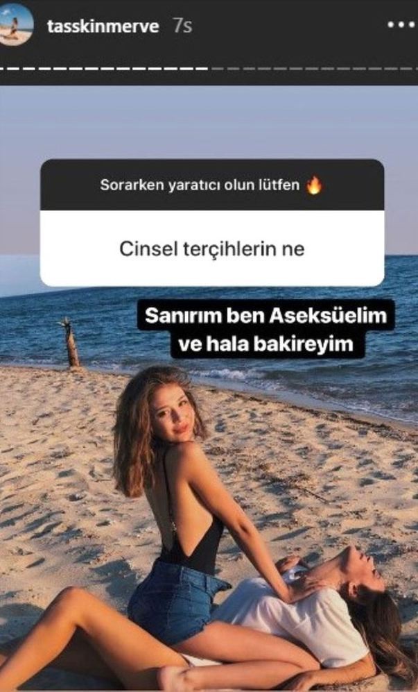 Cinsel tercihi hakkında açıklama yapan Merve Taşkın, aseksüel olduğunu söyledi.