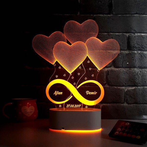 6) 3D Led Gece Lambası