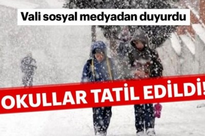  Kar Nedeniyle Okullar Tatil Edildi! 13 Aralık Hangi İllerde Okullar Tatil ?