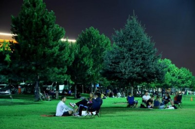 Çankayalılar yaz sıcaklarında kendini parklara attı