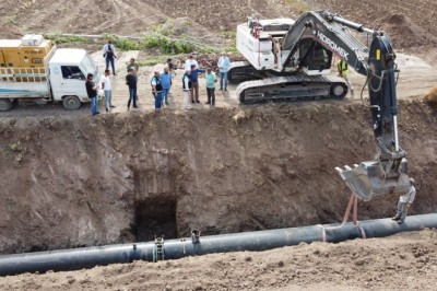 Koçhisar isale hattı çalışmalarını inceleyen Belediye Başkanı Aşgın: