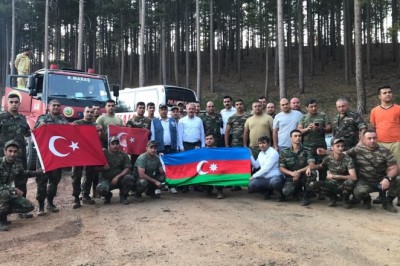 AK Partili Şahin Tin, Denizli sınırına dayanan yangın bölgesine gitti
