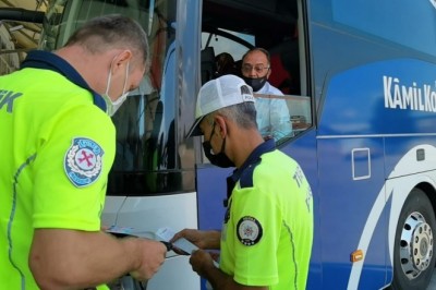 Bursa'da şehirler arası otobüs seferleri polis kontrolü altında