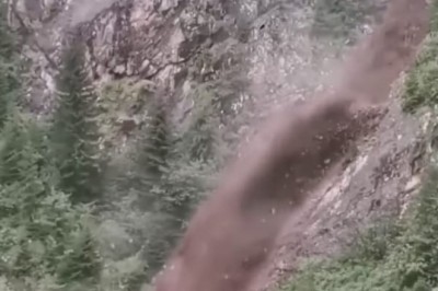 Derebaşi Virajları'nda yamaçtan sel ve heyelan böyle geldi