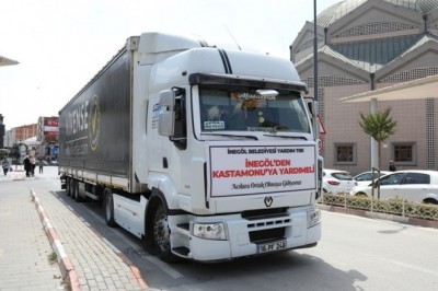 İnegöl’den Kastamonu’ya yardım eli