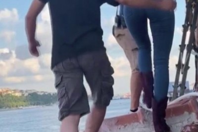 Aleyna Tilki, klip çekimi için Kız Kulesi’nin çatısına çıktı