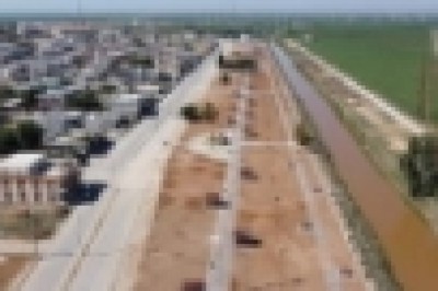 Şanlıurfa kırsalında yeşil alan çalışması