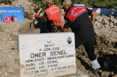 Bozkurt'ta toprak altında kalan şehitlik, yeniden gün yüzüne çıkarıldı