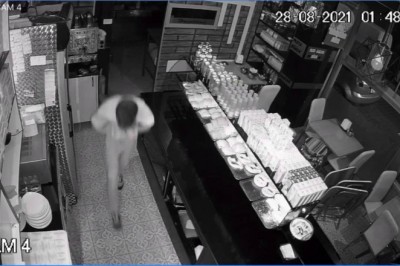 Sultangazi'de pastaneye giren hırsız güvenlik kamerasında