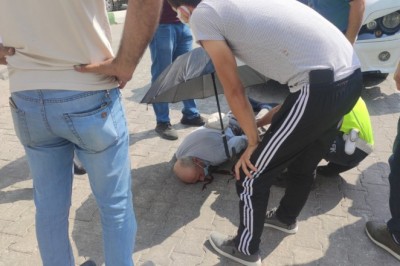 Minibüsün çarptığı yaşlı adam ağır yaralandı